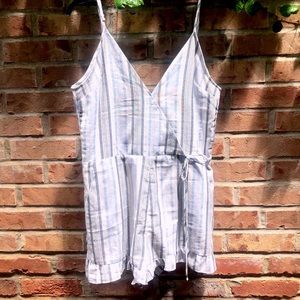 American Threads Blue Striped Summer Romper